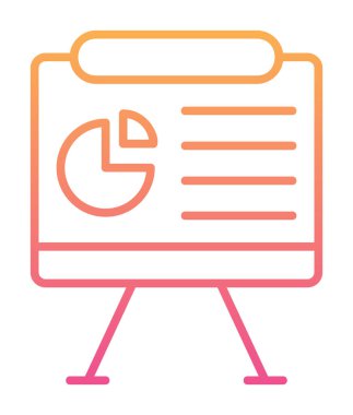 Sunum tahtası simgesi, vektör illüstrasyonu   