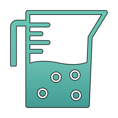 Beaker modern simgesinin vektör illüstrasyonu                          