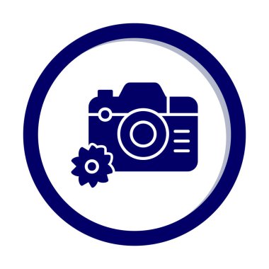 fotoğraf makinesi ikon vektör illüstrasyonu                      