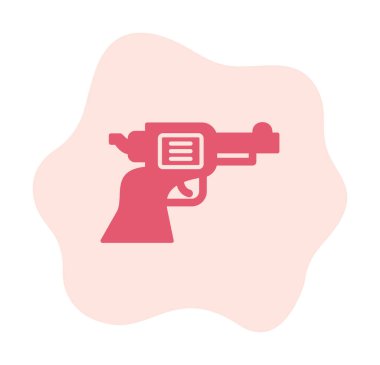 askeri tabanca ikonu vektör illüstrasyonu 