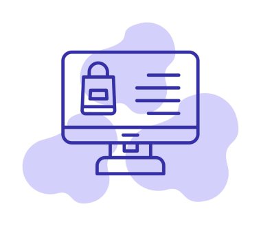 ekran simgesi, vektör illüstrasyonunu izle