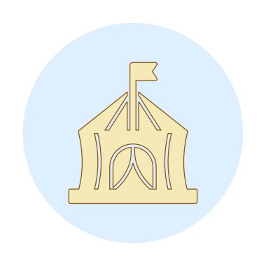 sirk çadırı simge vektör çizim