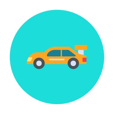 Yarış arabası simgesi, vektör illüstrasyon tasarımı