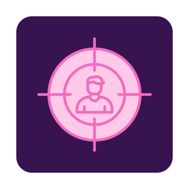 Hedef düz simge. Vektör illüstrasyonu