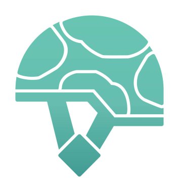 Askeri miğfer vektör renk çizgisi simgesi