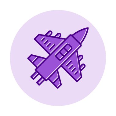 Askeri Uçak ikonu vektör illüstrasyonu