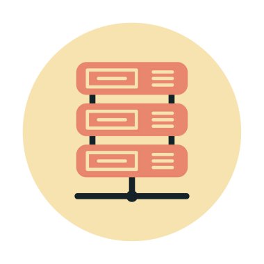Veri sunucu simgesinin vektör illüstrasyonu 