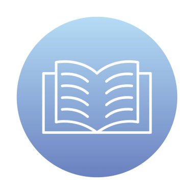 Basit düz Kitap simgesi vektör tasarımı