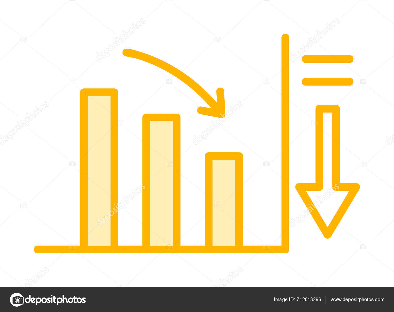 Simple Diminuer Icône Graphique Illustration Vectorielle