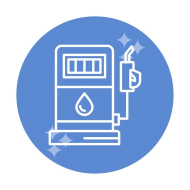 Basit Düz Yakıt ikonu vektör çizimi