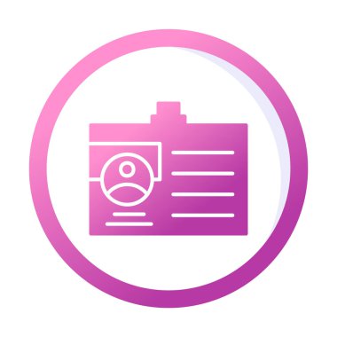 ID kart simgesi vektör illüstrasyonu                                  