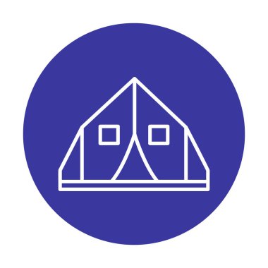 çadır simgesi, vektör çizimi  