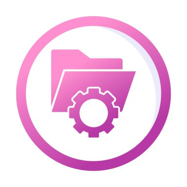 Basit Veri Yönetimi simgesi, vektör illüstrasyonu