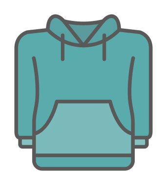 Basit kapüşonlu simge, vektör çizimi