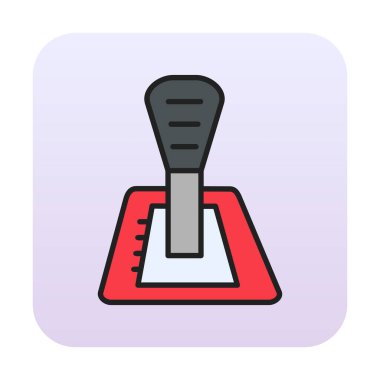 Araba vites kutusu web simgesi, vektör illüstrasyonu