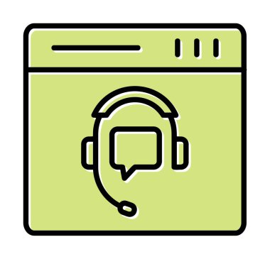 Modern Çevrimiçi Online Destekleyici element tasarımının vektör illüstrasyonu                            