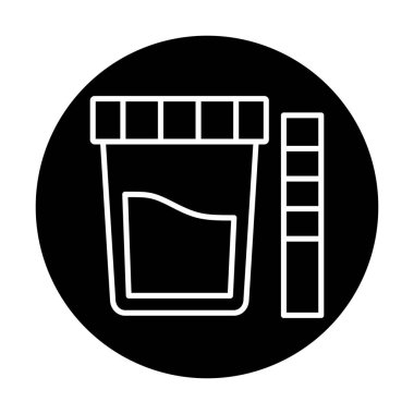 İdrar Test Ağı simgesi, vektör illüstrasyonu