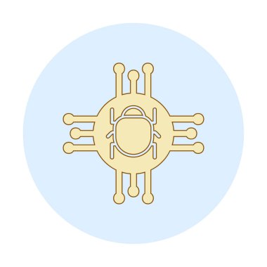 düz Spyware simge vektör illüstrasyon tasarımı