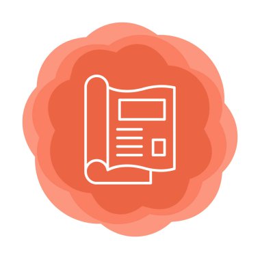 dergi simgesi, vektör illüstrasyonu basit tasarım