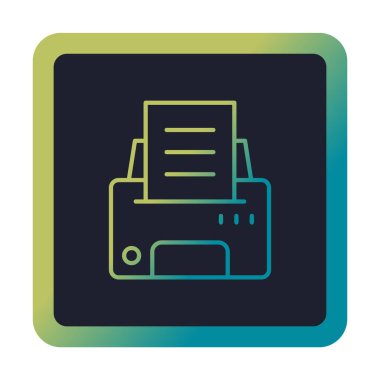 Yazıcı simgesi vektör illüstrasyonu