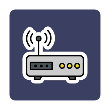 Modern Modem simge vektör çizimi