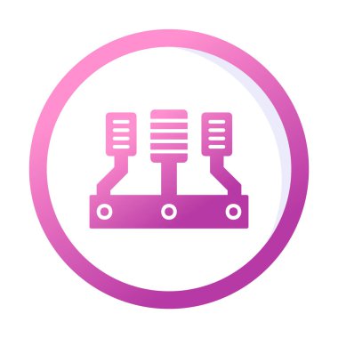 Araba Hızlandırıcı düz simgesi, vektör illüstrasyonu 