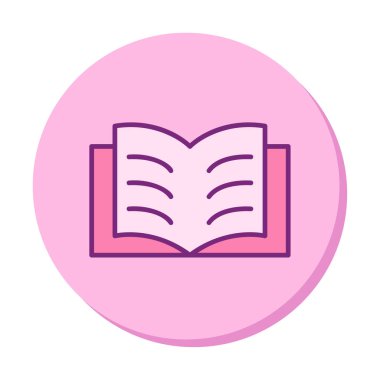 açık kitap simgesi, vektör illüstrasyonu basit tasarım