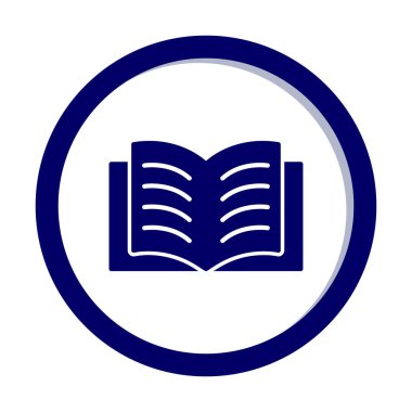 Basit düz Kitap simgesi vektör tasarımı