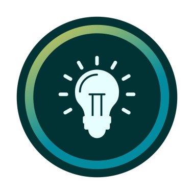 Ampul simgesi beyaz arkaplanda izole edildi 