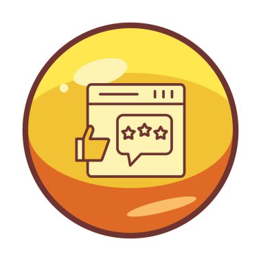 Basit düz geribildirim simgesi vektör illüstrasyon tasarımı