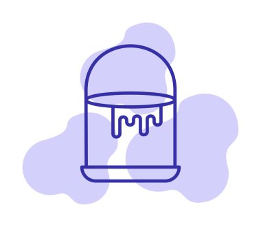 Boya kovası simge vektör çizim