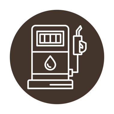 Basit Düz Yakıt ikonu vektör çizimi