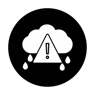 Basit Hava Uyarısı simgesi, vektör illüstrasyonu