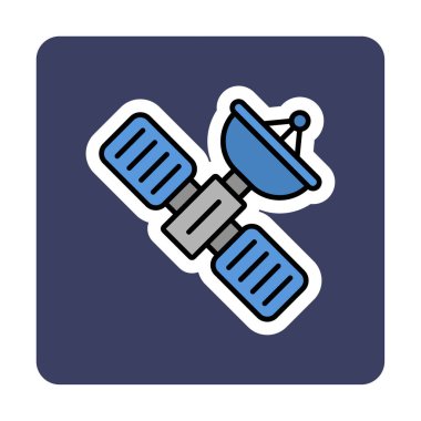 Uydu vektör çizimi, simge ögesi biçimi                     