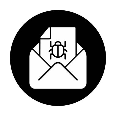 Basit çöp posta harfi simgesi, vektör illüstrasyonu