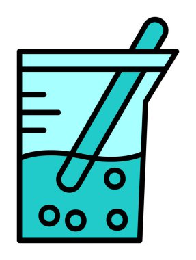 Beaker modern simgesinin vektör illüstrasyonu                          