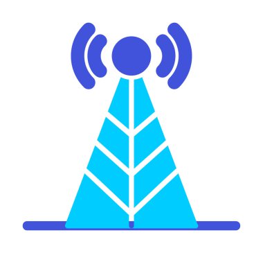 Basit anten simgesi, vektör illüstrasyonu