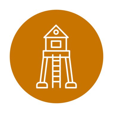 Askeri Kule. Web simgesi basit illüstrasyon 