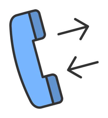 Düz modern telefon görüşmesi. simge vektör illüstrasyonu  