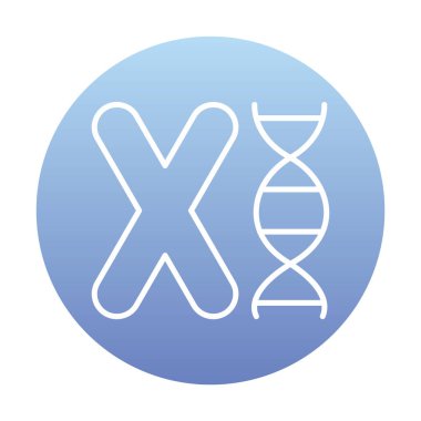 Basit Kromozom ikon vektör çizimi 