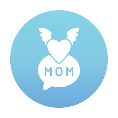 Anneler Günü simgesi, tebrik kartı şablonu, vektör illüstrasyonu