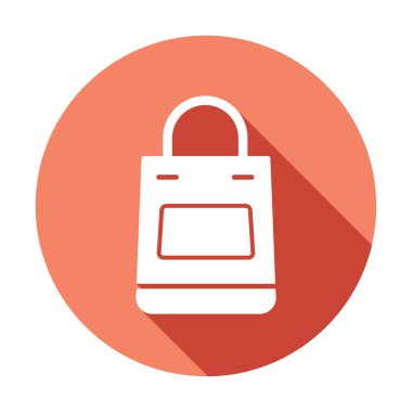 Alışveriş poşeti simgesi, vektör illüstrasyonu basit tasarım