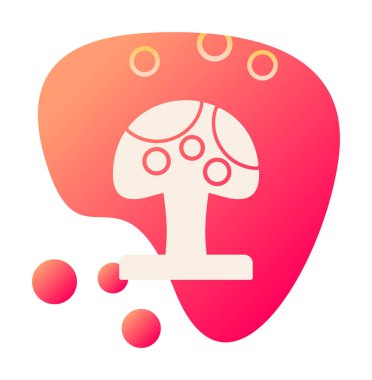 Mushroom icon, vector illustration simple design