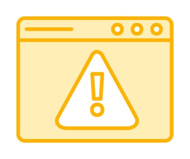 Basit Web Uyarı simgesi, vektör illüstrasyonu