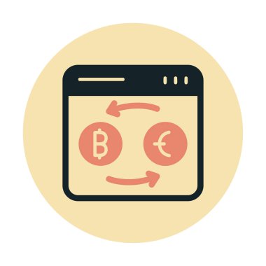 döviz kuru web sitesi vektör simgesi