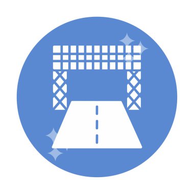 Racetrack simgesi vektör çizimi