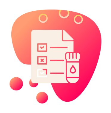 Tıbbi Test Raporu ikon vektör illüstrasyonu 