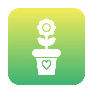 çiçek saksısı vektör illüstrasyonu