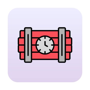 Zaman bombası ikonu vektör illüstrasyonu.