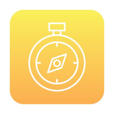 Basit pusula simgesi vektör çizimi tasarımı